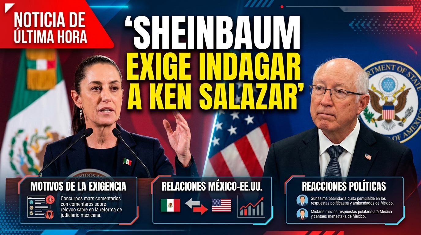 Sheinbaum exige a FGR indagar a Ken Salazar por omisión y mentira en caso «Mayo» Zambada