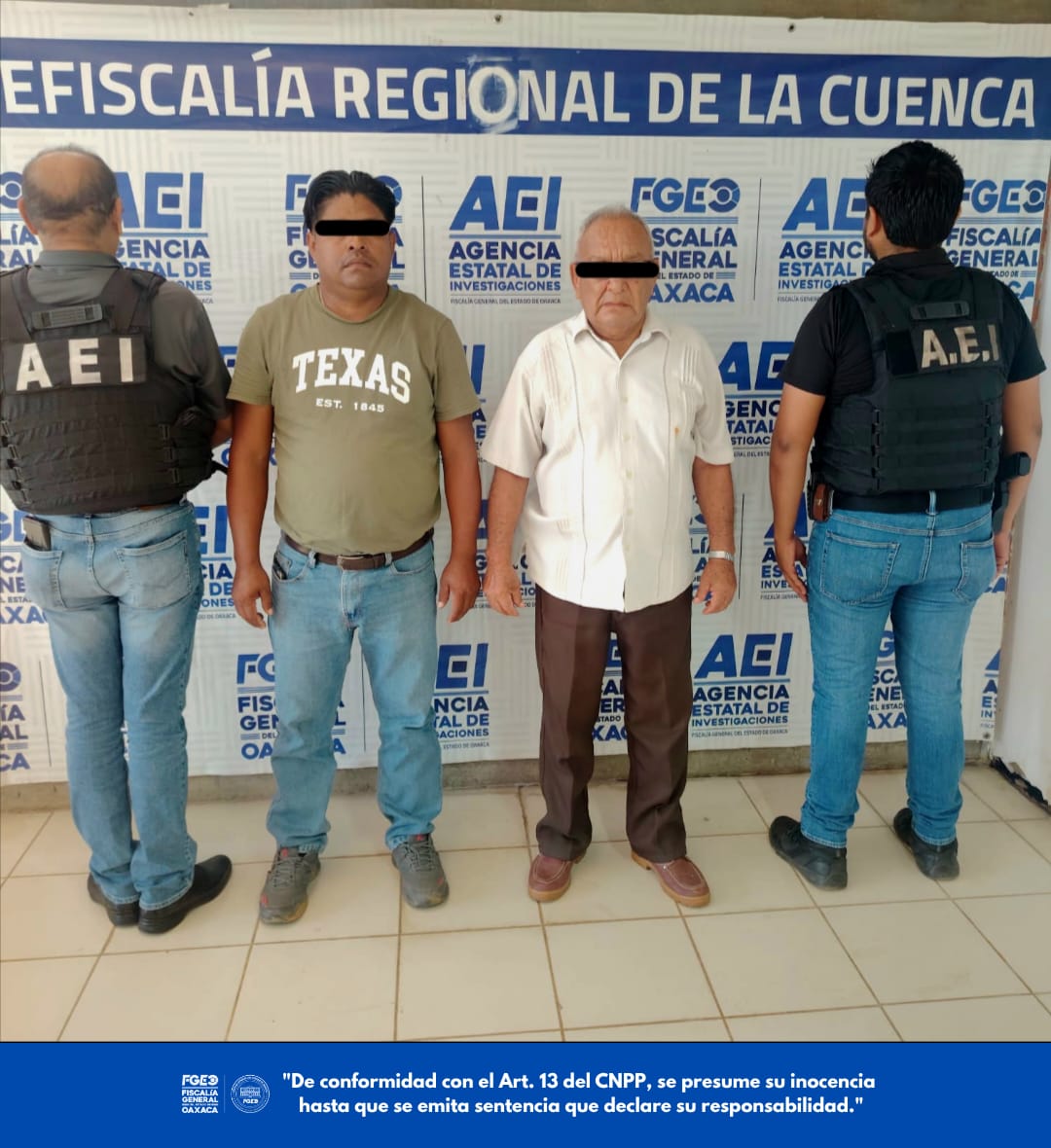FGEO detiene a dos personas por extorsión agravada contra empresa constructora en Tuxtepec