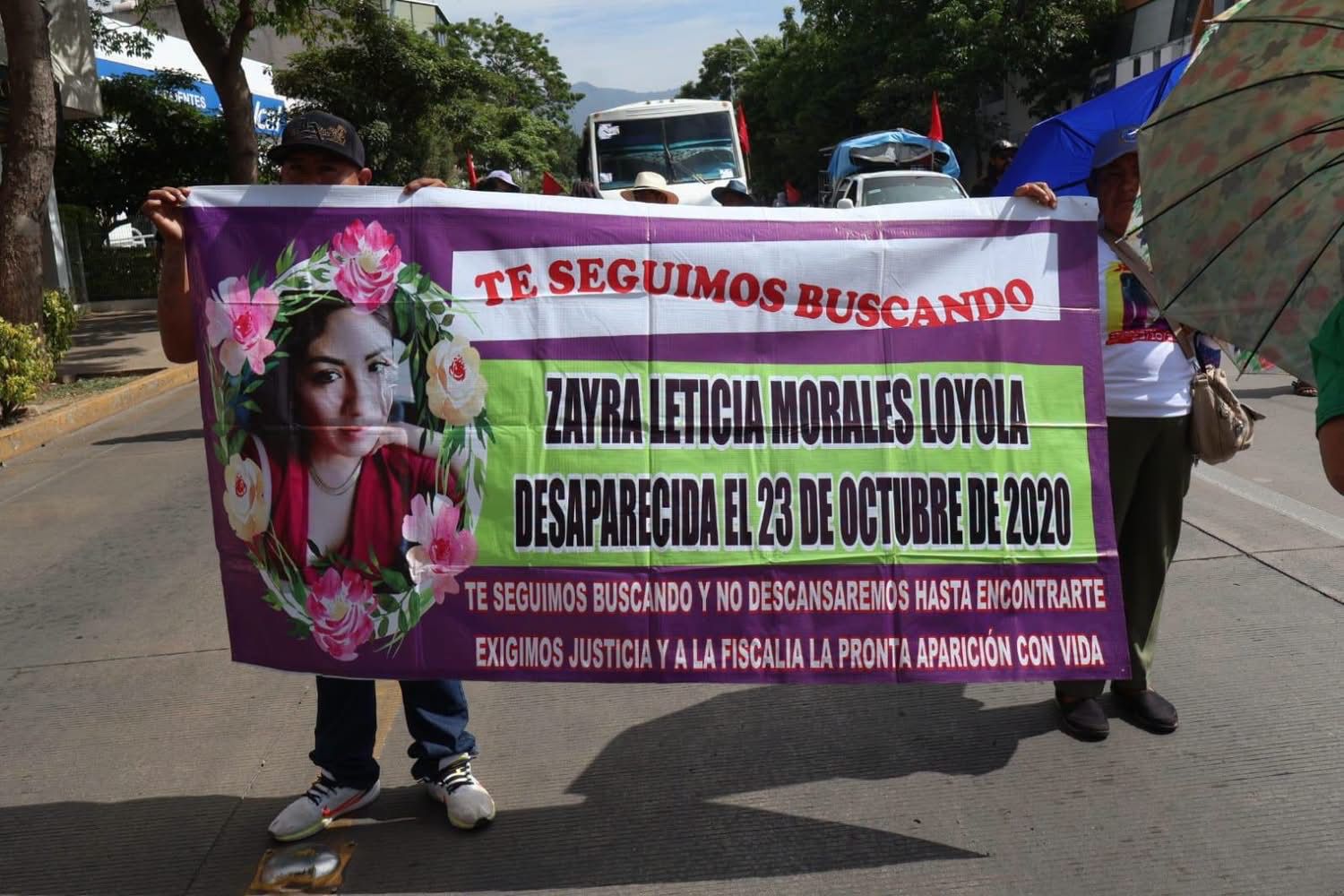 Familias buscadoras participan en la movilización del 30 de agosto en Oaxaca