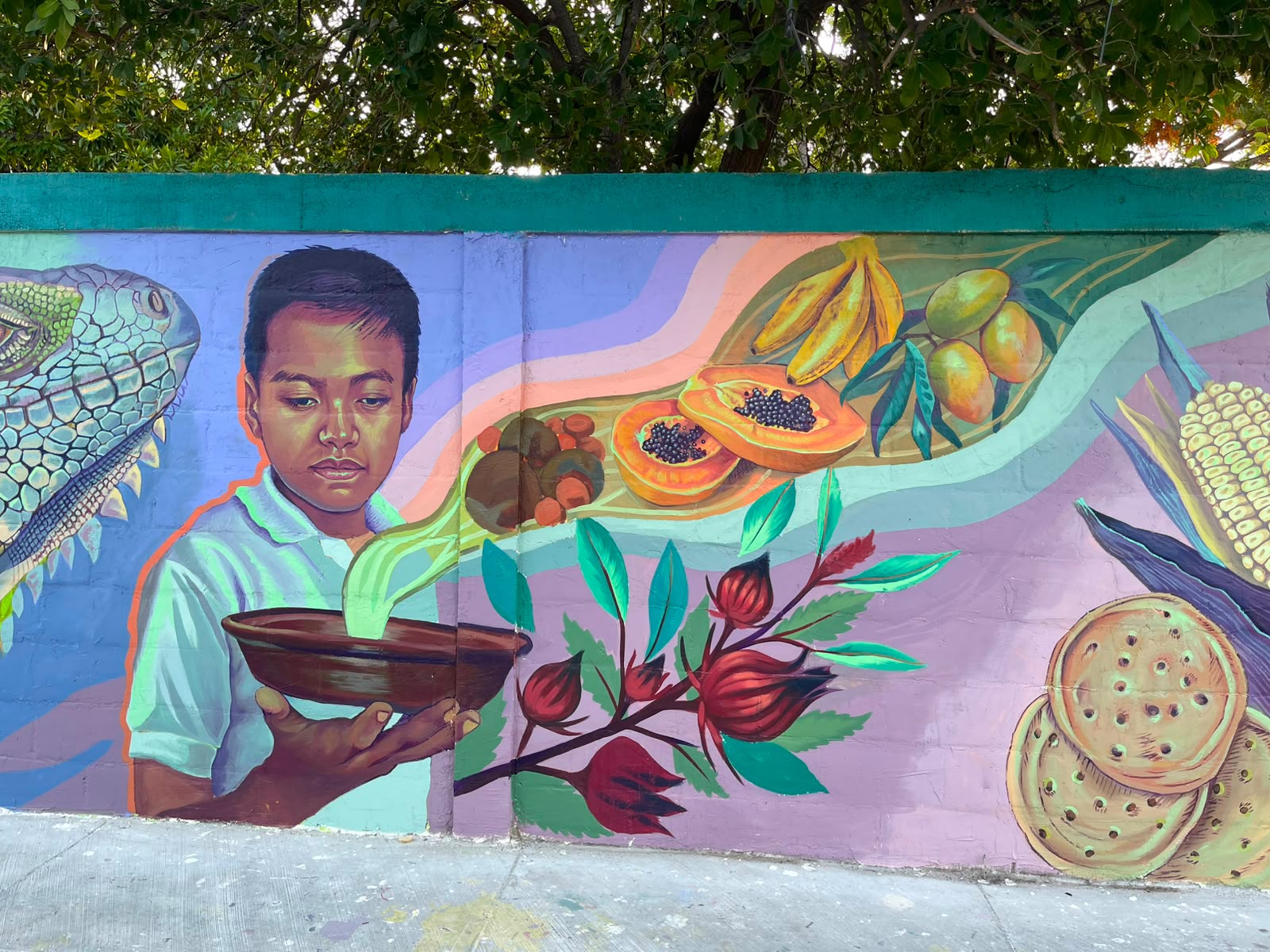 Inauguración del mural en Ixtepec, Oaxaca