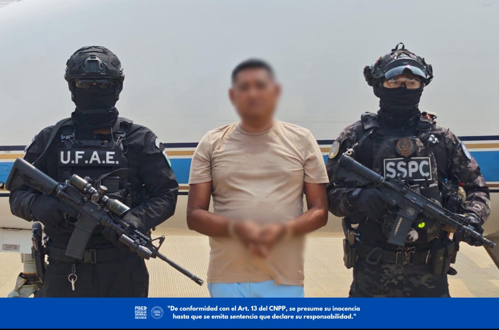 Carlos Alberto de la Paz López, alias La Parka, al momento del traslado