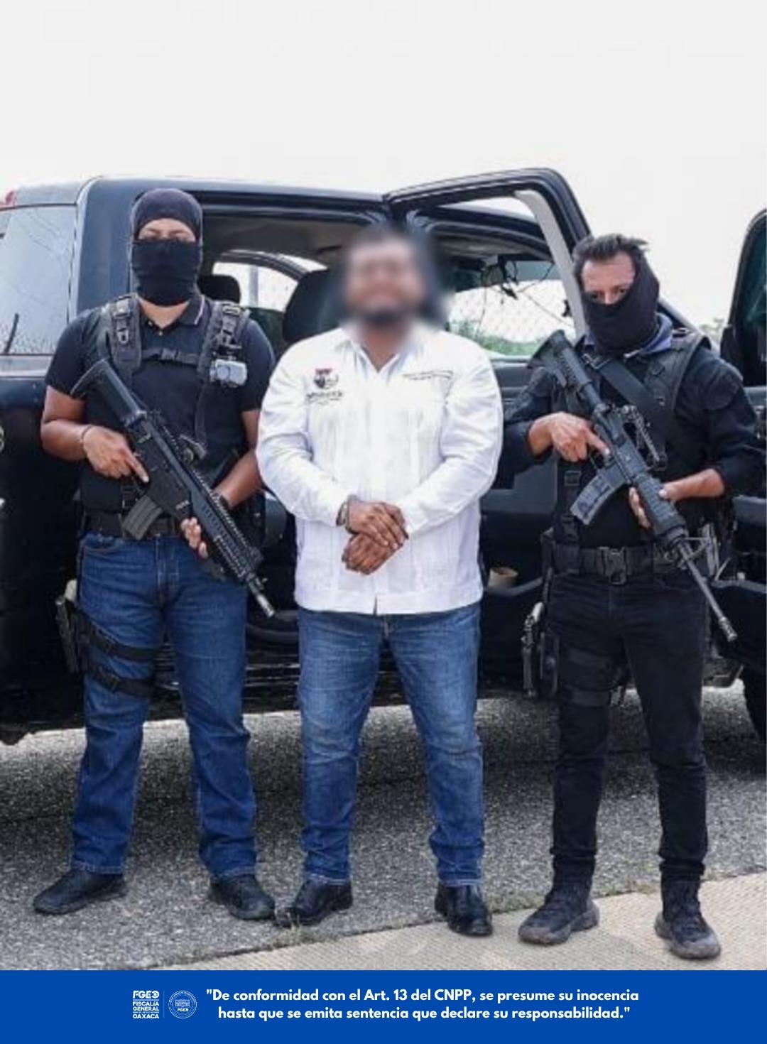 Miguel Sánchez Altamirano, expresidente municipal de Juchitán, al momento del traslado