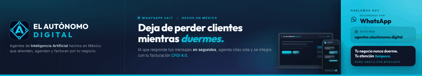 El Autónomo Digital: agentes de inteligencia artificial para WhatsApp. Pide tu demo gratis